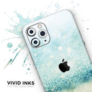 Teal and Aqua Unfocused Sparkling Orbs - Protective Skin Wrap & Decal – Compatible with iPhone SE to iPhone 17 Pro Max (All Models)