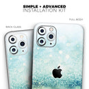 Teal and Aqua Unfocused Sparkling Orbs - Protective Skin Wrap & Decal – Compatible with iPhone SE to iPhone 17 Pro Max (All Models)