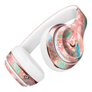 Teal and Coral Whispy Feathers Full-Body Skin Kit for the Beats by Dre Solo 3 Wireless Headphones