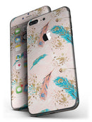 Teal_and_Croal_Feathers_Over_Gold_Strokes_-_iPhone_7_Plus_-_FullBody_4PC_v4.jpg