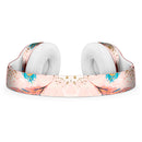 Teal and Croal Feathers Over Gold Strokes Full-Body Skin Kit for the Beats by Dre Solo 3 Wireless Headphones