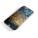 Teal and Gold Grungy Orbs of Light iPhone 6/6s or 6/6s Plus 2-Piece Hybrid INK-Fuzed Case