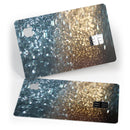 Teal and Gold Grungy Orbs of Light - Premium Protective Decal Skin-Kit for the Apple Credit Card