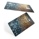 Teal and Gold Grungy Orbs of Light - Premium Protective Decal Skin-Kit for the Apple Credit Card