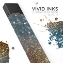 Teal and Gold Grungy Orbs of Light - Premium Decal Protective Skin-Wrap Sticker compatible with the Juul Labs vaping device
