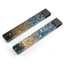 Teal and Gold Grungy Orbs of Light - Premium Decal Protective Skin-Wrap Sticker compatible with the Juul Labs vaping device
