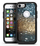 Teal and Gold Grungy Orbs of Light - iPhone 7 or 8 OtterBox Case & Skin Kits