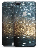 Teal and Gold Grungy Orbs of Light - Skin-kit for the iPhone 8 or 8 Plus
