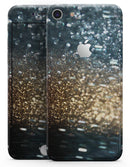 Teal and Gold Grungy Orbs of Light - Skin-kit for the iPhone 8 or 8 Plus