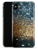 Teal and Gold Grungy Orbs of Light - iPhone X Clipit Case