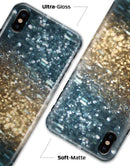 Teal and Gold Grungy Orbs of Light - iPhone X Clipit Case