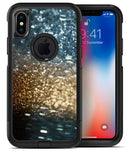 Teal and Gold Grungy Orbs of Light - iPhone X OtterBox Case & Skin Kits