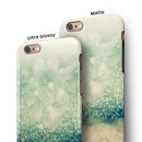 Teal and Gold Unfocused Orbs of Light iPhone 6/6s or 6/6s Plus 2-Piece Hybrid INK-Fuzed Case