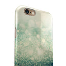 Teal and Gold Unfocused Orbs of Light iPhone 6/6s or 6/6s Plus 2-Piece Hybrid INK-Fuzed Case