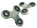 Teal and Gold Unfocused Orbs of Light Full-Body Fidget Spinner Skin-Kit