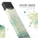 Teal and Gold Unfocused Orbs of Light - Premium Decal Protective Skin-Wrap Sticker compatible with the Juul Labs vaping device