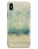 Teal and Gold Unfocused Orbs of Light - iPhone X Clipit Case