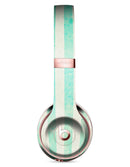 Teal and Green Grunge Vertical Stripes Full-Body Skin Kit for the Beats by Dre Solo 3 Wireless Headphones