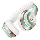 Teal and Green Grunge Vertical Stripes Full-Body Skin Kit for the Beats by Dre Solo 3 Wireless Headphones