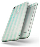 Teal and Green Grunge Vertical Stripes - Skin-kit for the iPhone 8 or 8 Plus