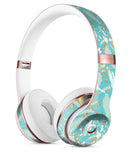 Teal and Orange Whispy Waterstrokes Full-Body Skin Kit for the Beats by Dre Solo 3 Wireless Headphones