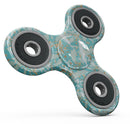 Teal and Orange Whispy Waterstrokes Full-Body Fidget Spinner Skin-Kit