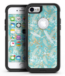 Teal and Orange Whispy Waterstrokes - iPhone 7 or 8 OtterBox Case & Skin Kits