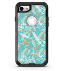 Teal and Orange Whispy Waterstrokes - iPhone 7 or 8 OtterBox Case & Skin Kits