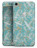 Teal and Orange Whispy Waterstrokes - Skin-kit for the iPhone 8 or 8 Plus
