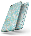 Teal and Orange Whispy Waterstrokes - Skin-kit for the iPhone 8 or 8 Plus
