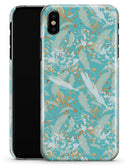 Teal and Orange Whispy Waterstrokes - iPhone X Clipit Case