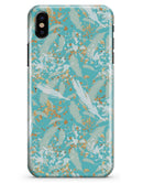 Teal and Orange Whispy Waterstrokes - iPhone X Clipit Case