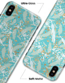 Teal and Orange Whispy Waterstrokes - iPhone X Clipit Case