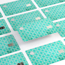 Teal and White Bubble Morrocan Pattern - Premium Protective Decal Skin-Kit for the Apple Credit Card