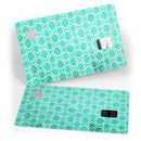 Teal and White Bubble Morrocan Pattern - Premium Protective Decal Skin-Kit for the Apple Credit Card
