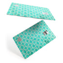 Teal and White Bubble Morrocan Pattern - Premium Protective Decal Skin-Kit for the Apple Credit Card