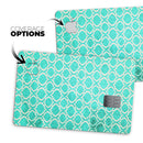 Teal and White Bubble Morrocan Pattern - Premium Protective Decal Skin-Kit for the Apple Credit Card