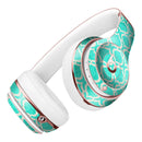 Teal and White Bubble Morrocan Pattern Full-Body Skin Kit for the Beats by Dre Solo 3 Wireless Headphones