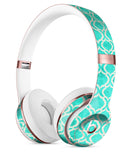 Teal and White Bubble Morrocan Pattern Full-Body Skin Kit for the Beats by Dre Solo 3 Wireless Headphones
