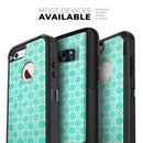 Teal and White Bubble Morrocan Pattern - Skin Kit for the iPhone OtterBox Cases