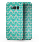 Teal and White Bubble Morrocan Pattern - Samsung Galaxy S8 Full-Body Skin Kit