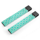 Teal and White Bubble Morrocan Pattern - Premium Decal Protective Skin-Wrap Sticker compatible with the Juul Labs vaping device