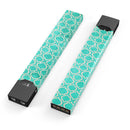 Teal and White Bubble Morrocan Pattern - Premium Decal Protective Skin-Wrap Sticker compatible with the Juul Labs vaping device