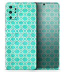 Teal and White Bubble Morrocan Pattern - Premium Vinyl Skin Decal for Samsung Galaxy S25 Ultra, S24, S23, S22 & All Galaxy S Models