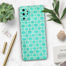 Teal and White Bubble Morrocan Pattern - Premium Vinyl Skin Decal for Samsung Galaxy S25 Ultra, S24, S23, S22 & All Galaxy S Models