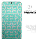 Teal and White Bubble Morrocan Pattern - Premium Vinyl Skin Decal for Samsung Galaxy S25 Ultra, S24, S23, S22 & All Galaxy S Models
