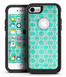 Teal and White Bubble Morrocan Pattern - iPhone 7 or 8 OtterBox Case & Skin Kits