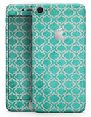 Teal and White Bubble Morrocan Pattern - Skin-kit for the iPhone 8 or 8 Plus
