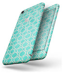 Teal and White Bubble Morrocan Pattern - Skin-kit for the iPhone 8 or 8 Plus