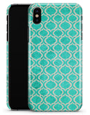 Teal and White Bubble Morrocan Pattern - iPhone X Clipit Case